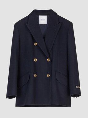 Patou "Iconic" Double Breasted Jacket in Navy, size 40FR (fits US 4/6)